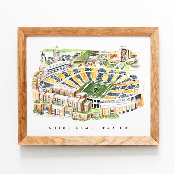 Illuminated Designs - Wholesale Art Print - Notre Dame Football Stadium Print0
