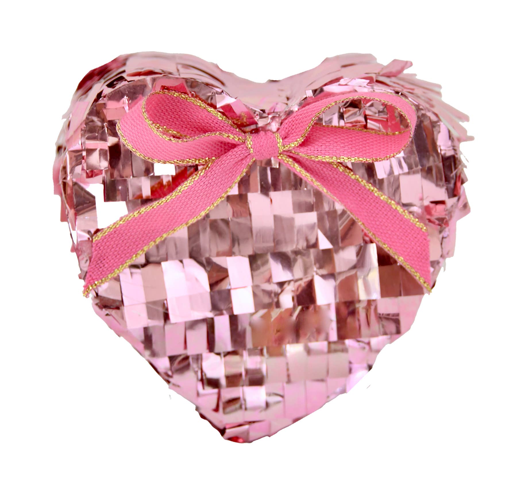 TOPS Malibu – wholesale Festgåva – Påfyllbar mini piñata på 10 cm med metallisk frans i form av hjärta4