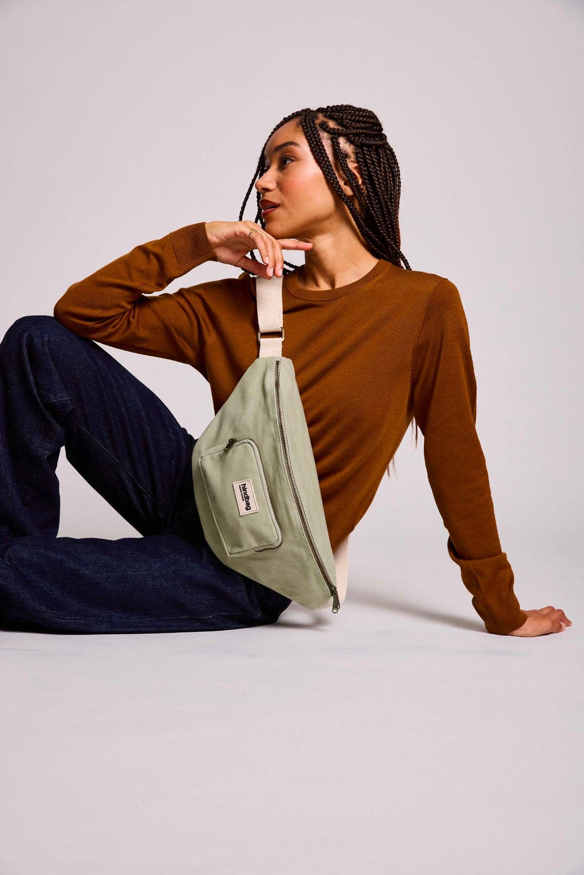 Hindbag – wholesale Belt bag – Unisex – Sofia Clay Green Fanny Pack3
