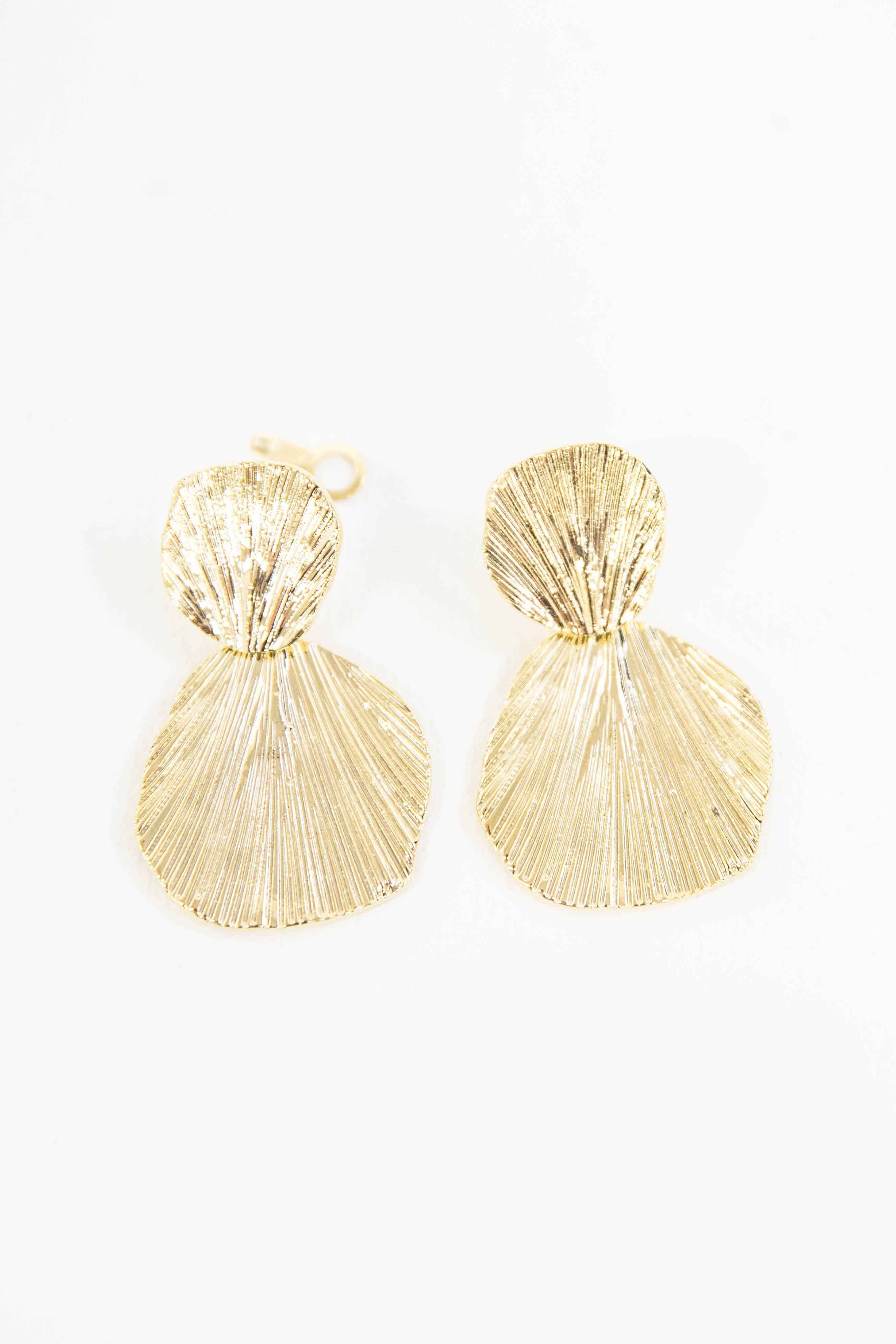 Lovoda - Wholesale Dangle Earrings - Gold Shell Drop Earrings2