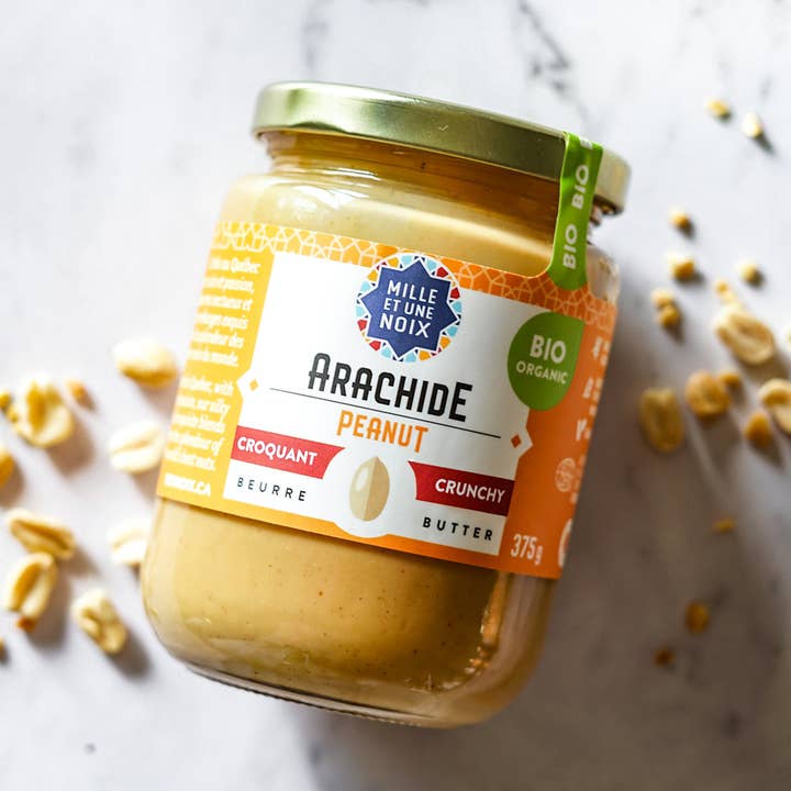 Beurre d’arachide croquant biologique for wholesale by Mille et Une Noix / 1001 Nuts