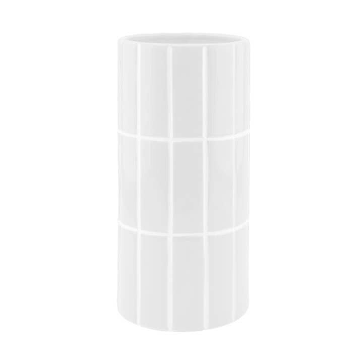 Opjet Paris - Wholesale Vase - White tiled vase D10.5 H23cm0