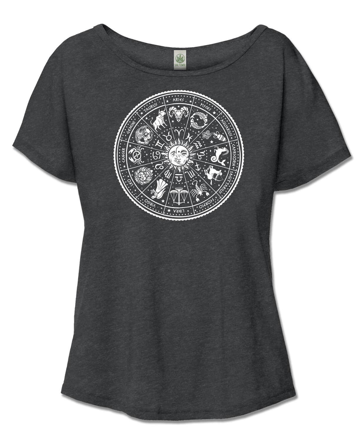 Soul Flower - Wholesale Screen Printed T-Shirt - Women's - Zodiac Slouch Top3