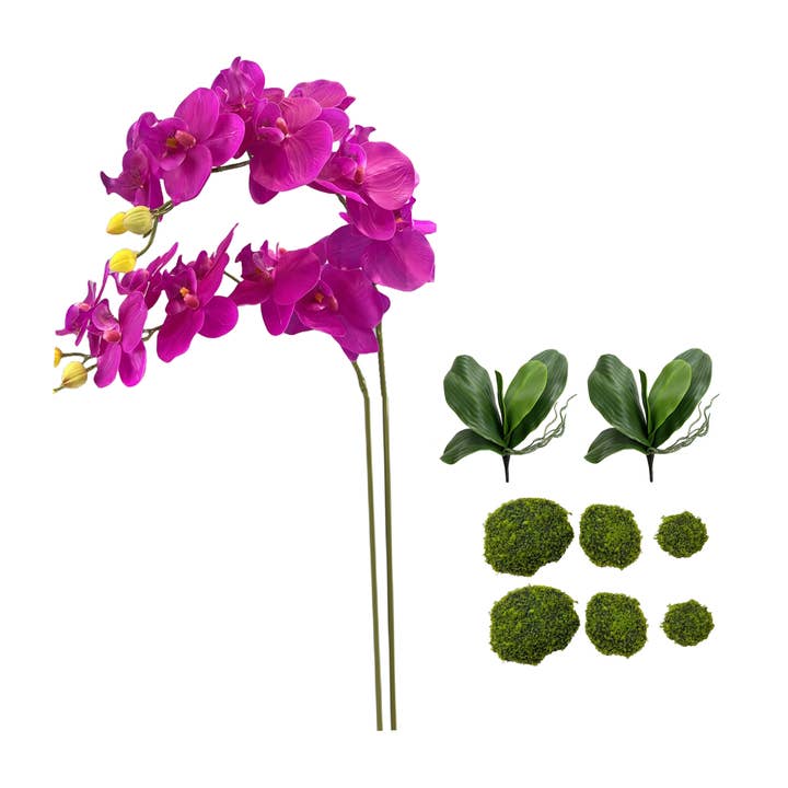 Angel Isabella – wholesale Konstgjorda blommor – Stort hantverksuppsättningsuppsättning-orkidé/mossa/lövverk