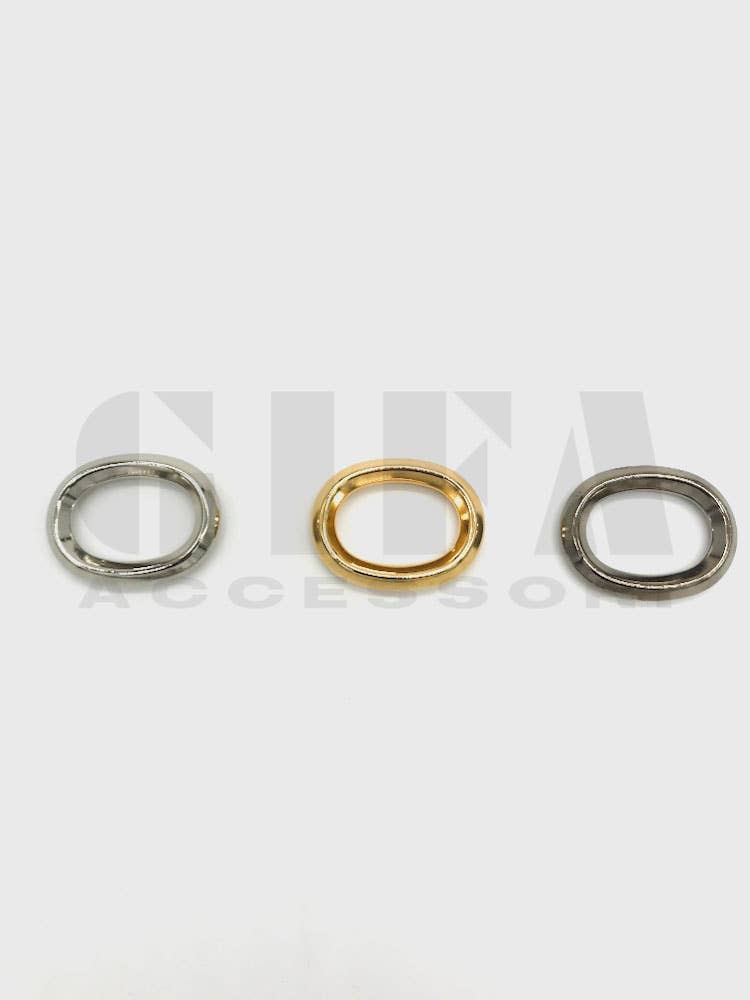 Gifa Accessori - Wholesale Band/Stacked Ring - Oval rings in square wire zamak 2.5 cm2