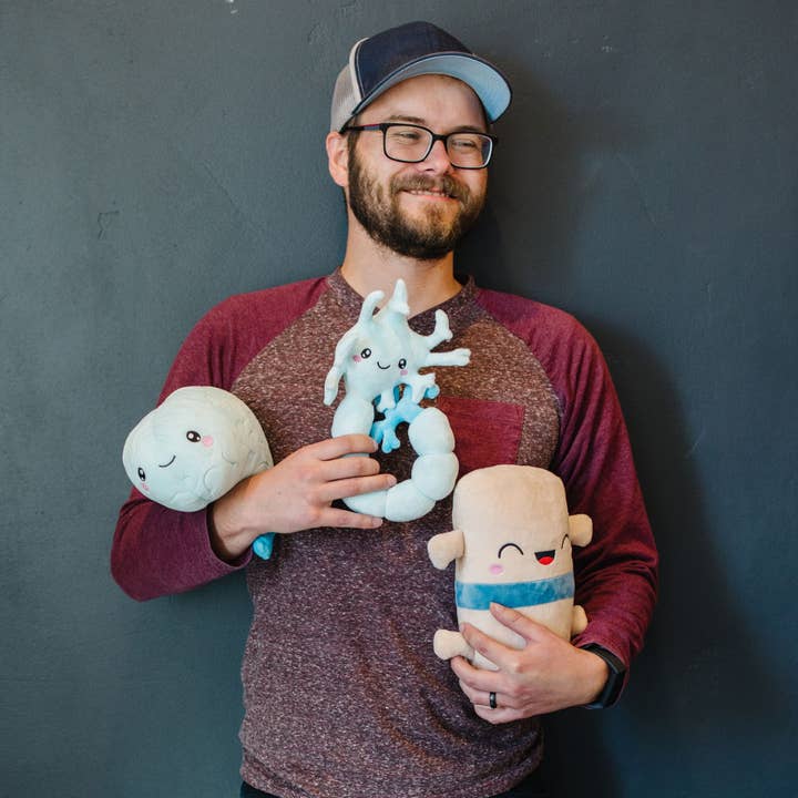 Nerdbugs - Wholesale Stuffed/Plush Toy - Kids & Baby - Brain, Neuron, & Spine Bundle- We Have A Connection