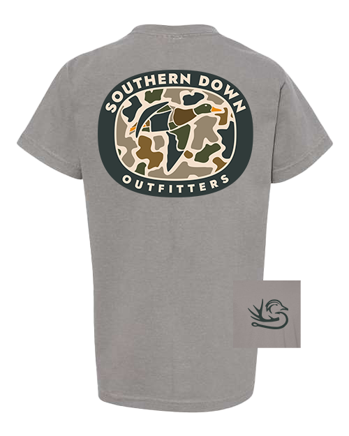 Southern Down Outfitters – wholesale Screen-printed t-shirt – Kids – Duck Camo Youth Tee0