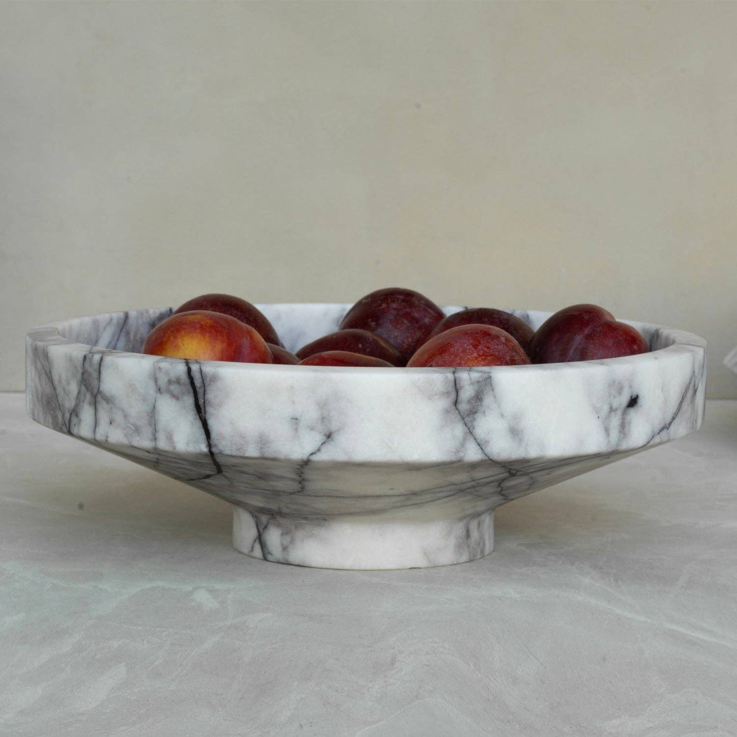 Kiwano Concept - Wholesale Decorative Plate/Dish/Bowl - WHITE LILAC MARBLE NARROW BOWL3