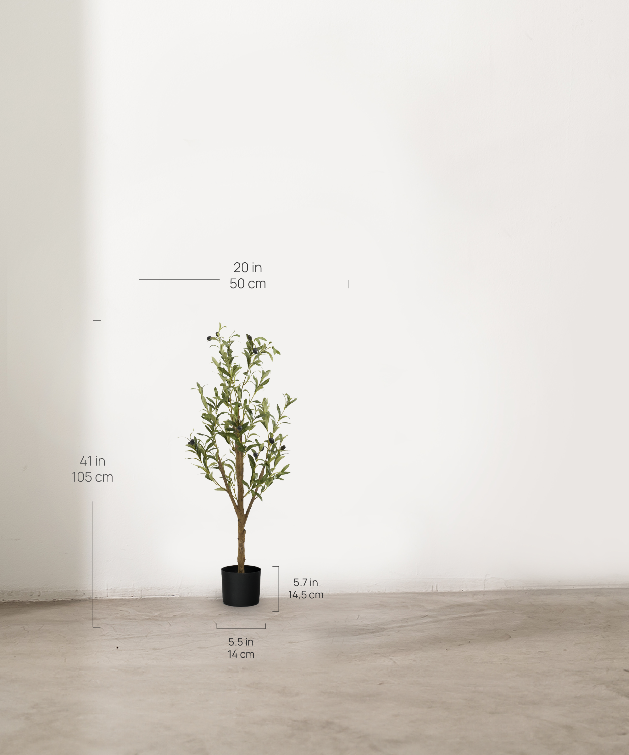 Maia Shop: No Duties for the US - Wholesale Artificial Plant - 3.5' Minimal Artificial Olive Tree4