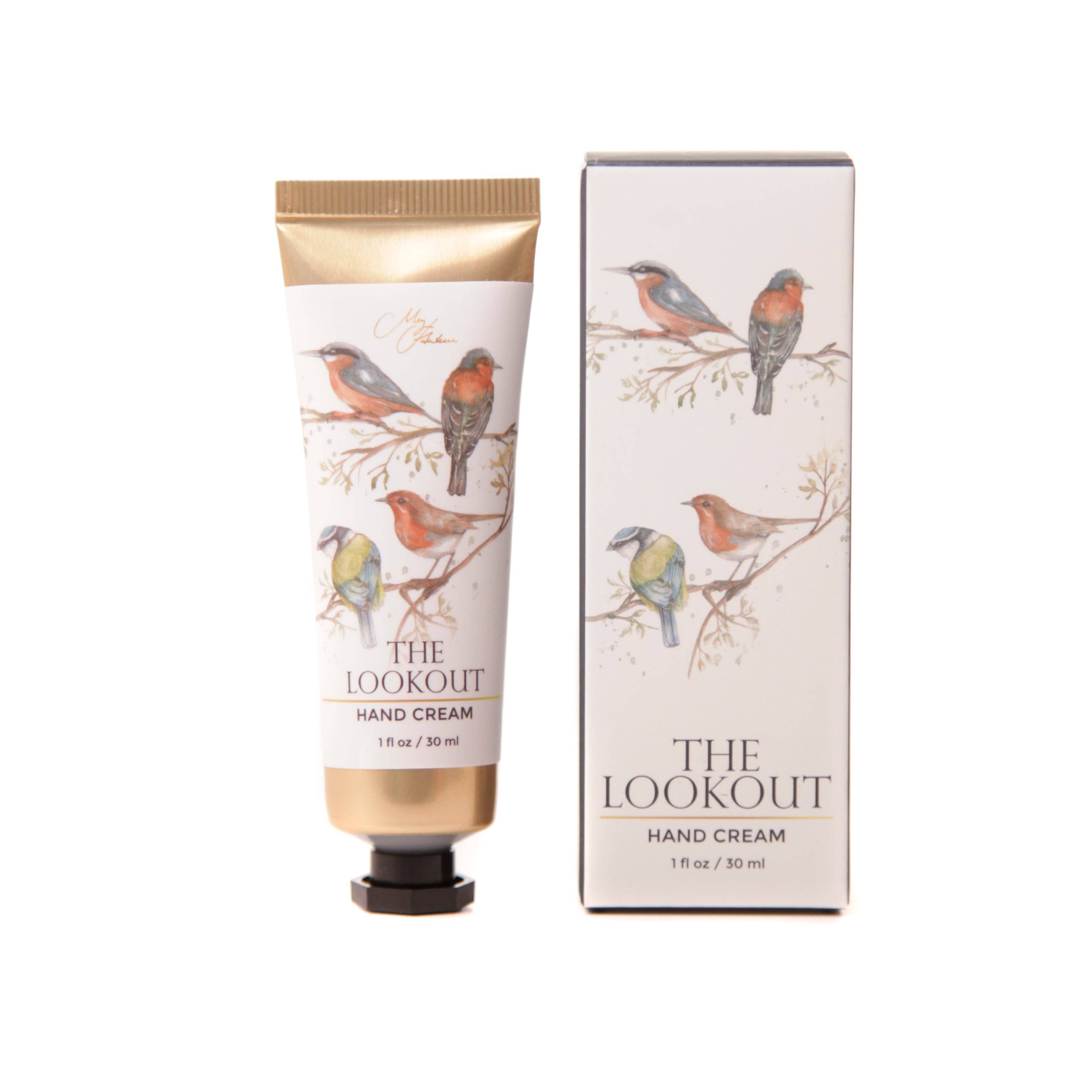 Meg Hawkins Art - Vendita all'ingrosso Crema/lozione mani - Crema per le mani 'The Lookout' British Birds Design