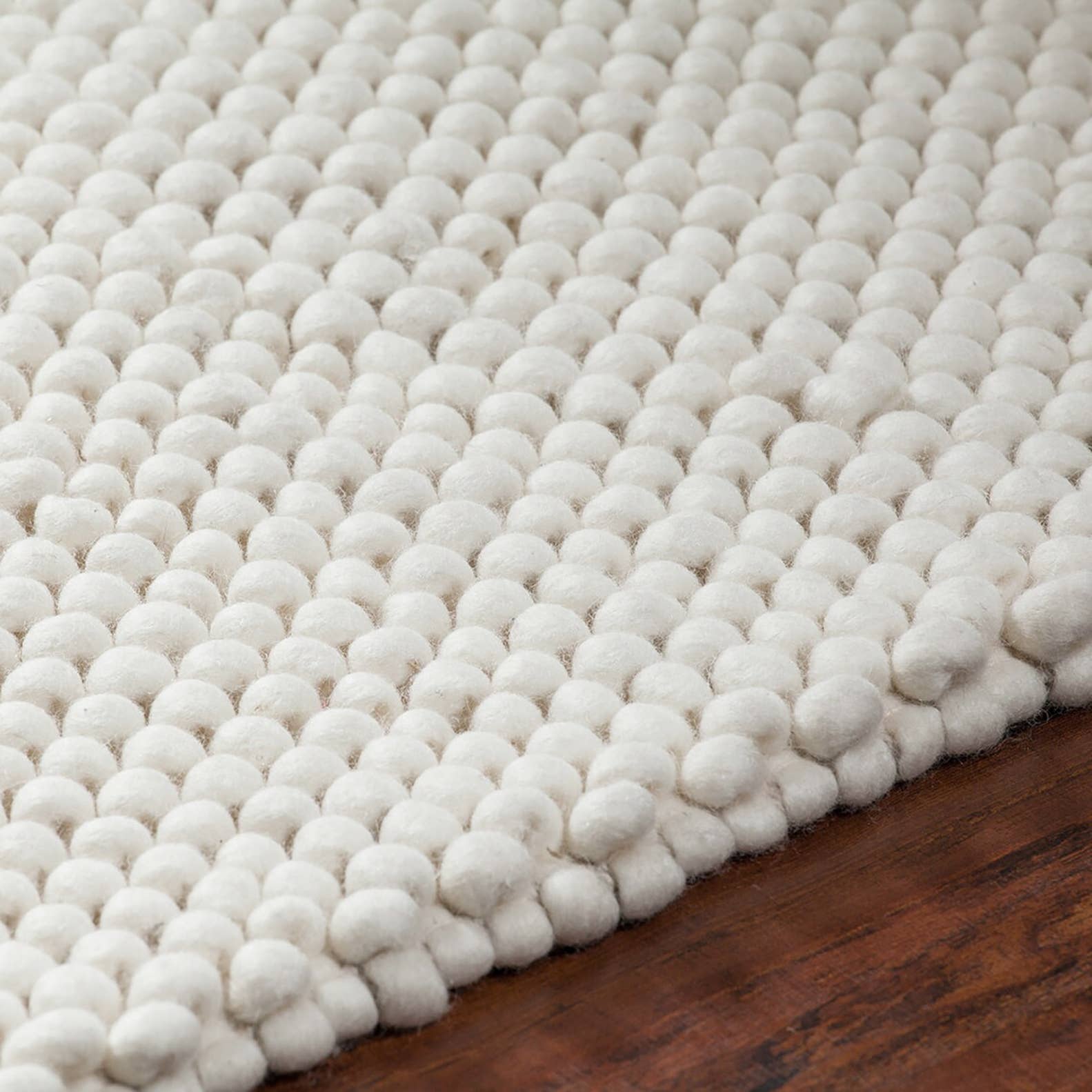 home mart goods - Venta al por mayor Alfombra pequeña - Alfombra de área natural de lana tejida a mano con cuentas de marfil de 2x3 pies2