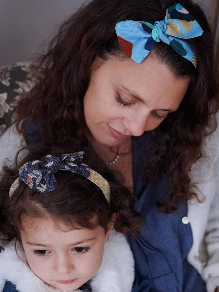 Elastic headband - Rosa - Turquoise Blue for wholesale by Jolie mouette