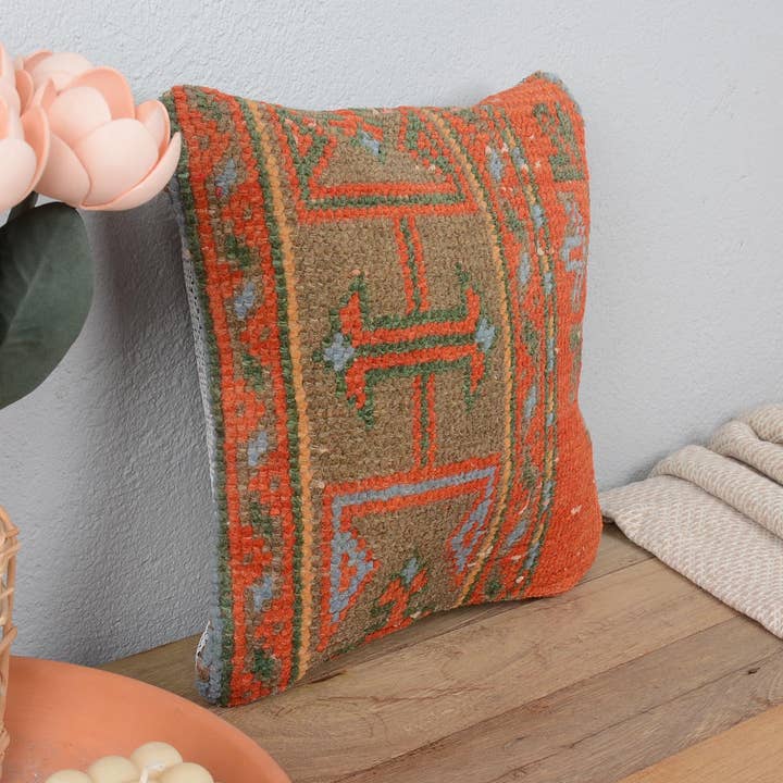 Vintage etnische kilim tapijt sofa kussen 30x30 cm voor wholesale door Kilim Pillow Decors