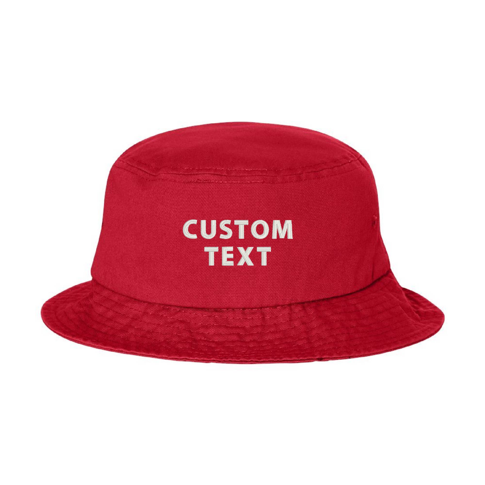 Gracie Designs - Wholesale Bucket Hat - Unisex - Custom Text Minimalist Bucket Hat -  Embroidered1