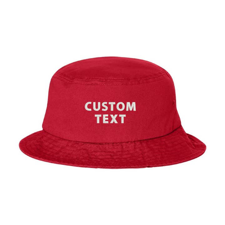 Gracie Designs - Wholesale Bucket Hat - Unisex - Custom Text Minimalist Bucket Hat - Embroidered1
