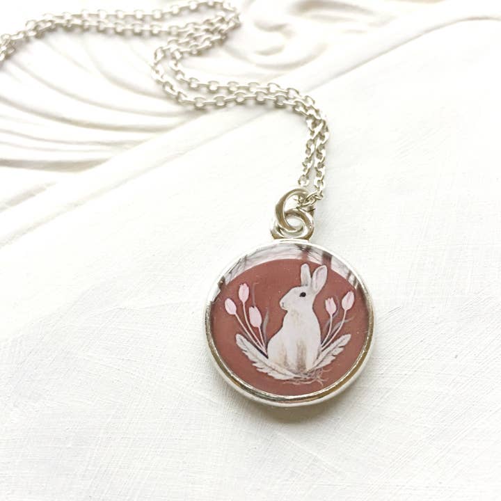 Bunny Silver Necklace for wholesale by Seed and Sky
