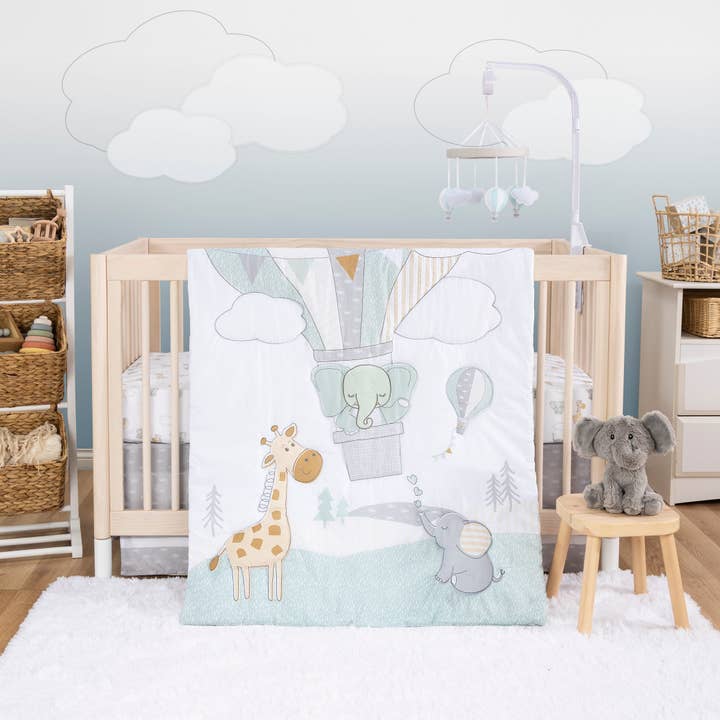 Up Up & Away 4-delige beddengoedset voor wiegjes van Sammy & Lou® voor wholesale door Trend Lab