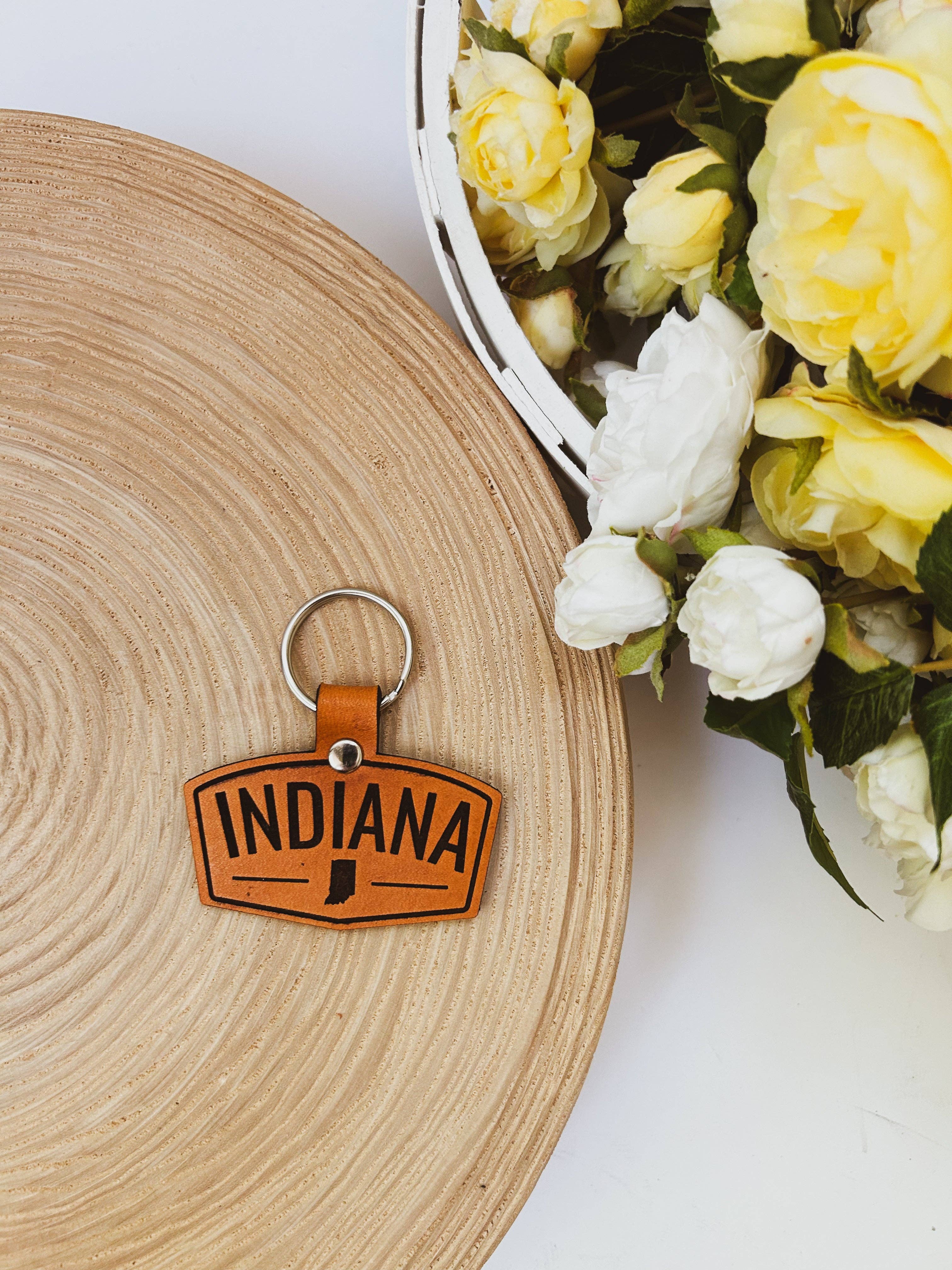 Left Grain - Wholesale Keychain - Unisex - Indiana Patch Keychain2