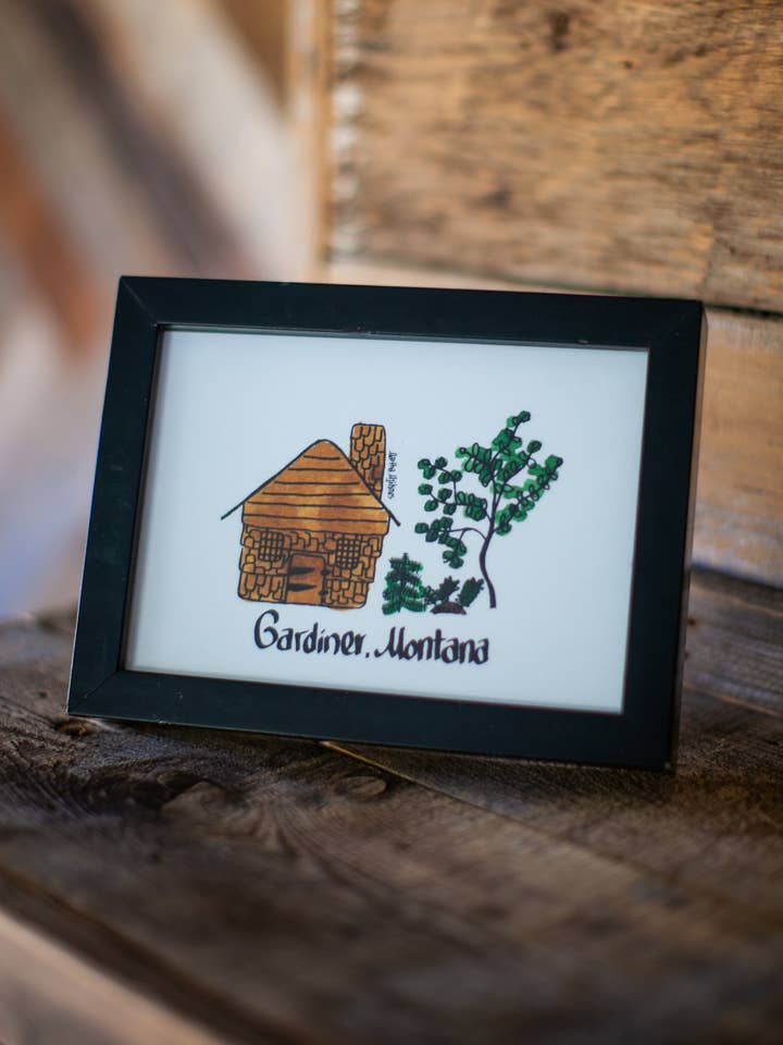 Stampa Gardiner Montana per la vendita all'ingrosso da parte di Little Viking Art