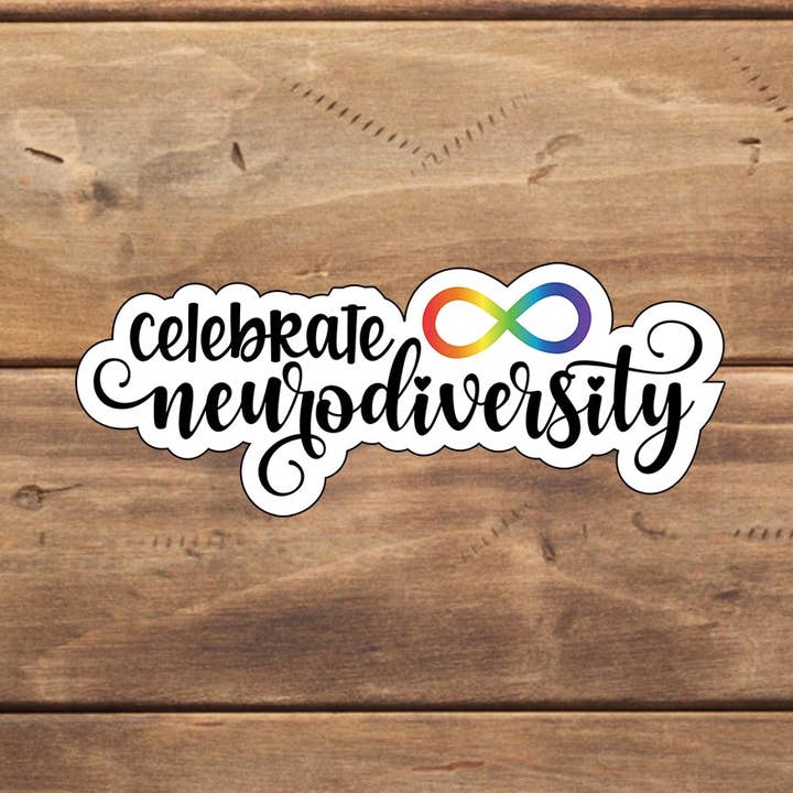 Celebre o autocolante da Neurodiversity, autocolante de vinil, autocolante para computador portátil, autocolante para tablet por atacado de C3DAR Design