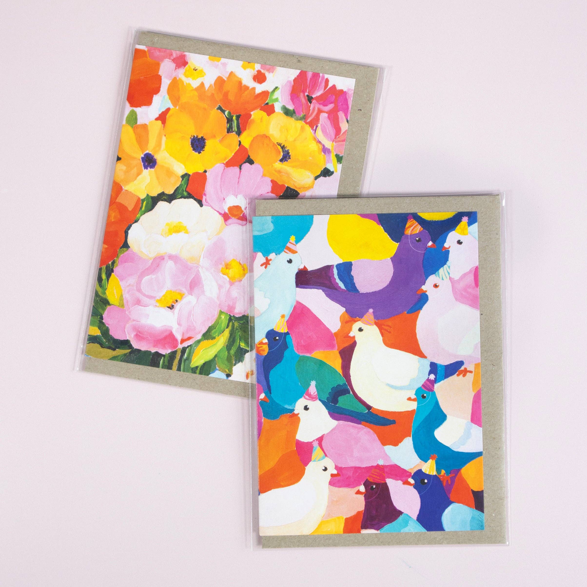 Julia Ockert - Wholesale Everyday greeting card - Party Hat Pigeons Greeting Card7