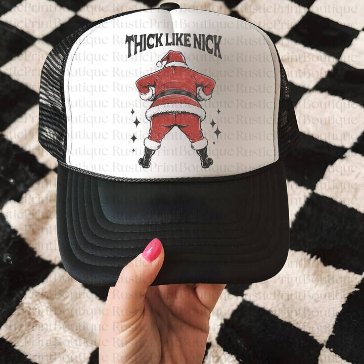 RusticPrintStudio - Wholesale Trucker hat – Unisex - Trucker Hat Christmas Trucker Hat Santa Hat