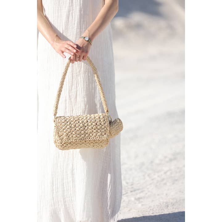Yova - Wholesale Shoulder Bag - Women's - Raffia Shoulder Purse - Natural4