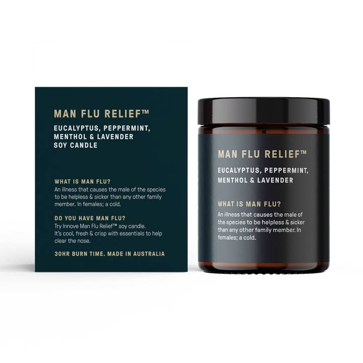 Man Flu Relief™ Soy Candle for wholesale by INNOVE