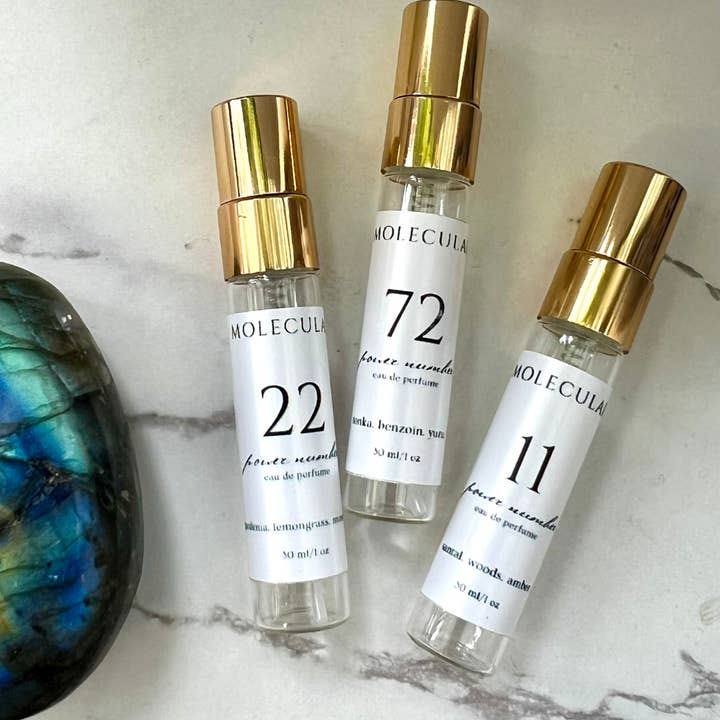 Molecular Clean Natural Perfumes SAMPLES for wholesale by Buffalo Gal