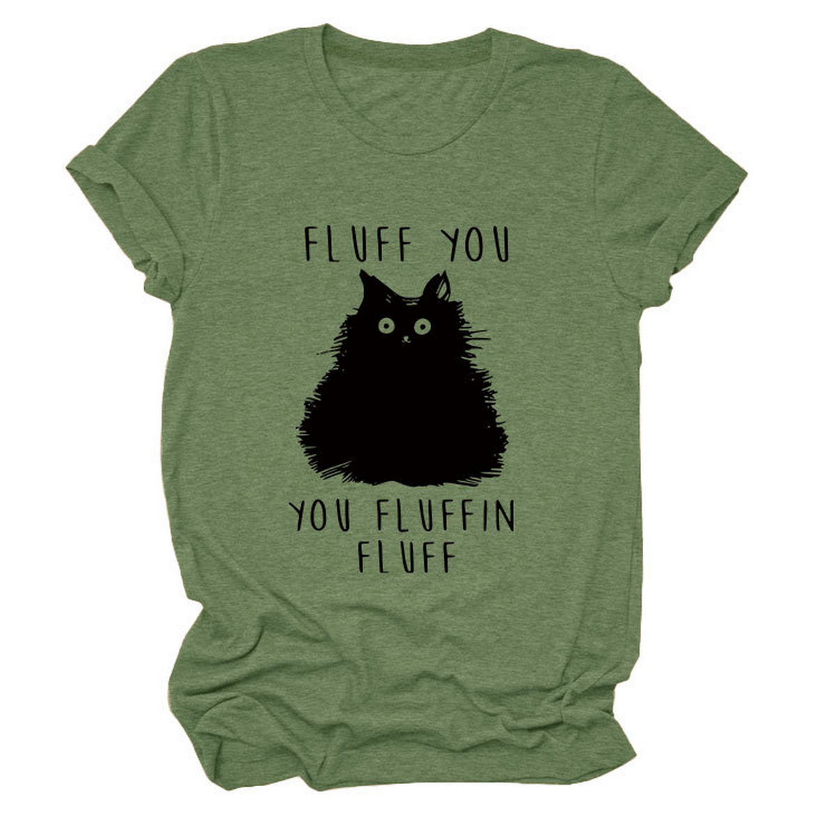 ACCITY - Wholesale Screen Printed T-Shirt - Women's - Women’s Graphic Tee – Fluff You Cat Print_CWTTSL051026