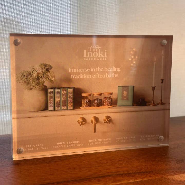 Inoki Bathhouse - Vente Support/étui pour présentoir - Cadres magnétiques pour la vente au détail (5 x 7) + affiches (8,5 x 11)