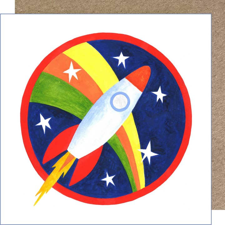 K277. Raket lykønskningskort for engroshandel hos Kate Downey Art