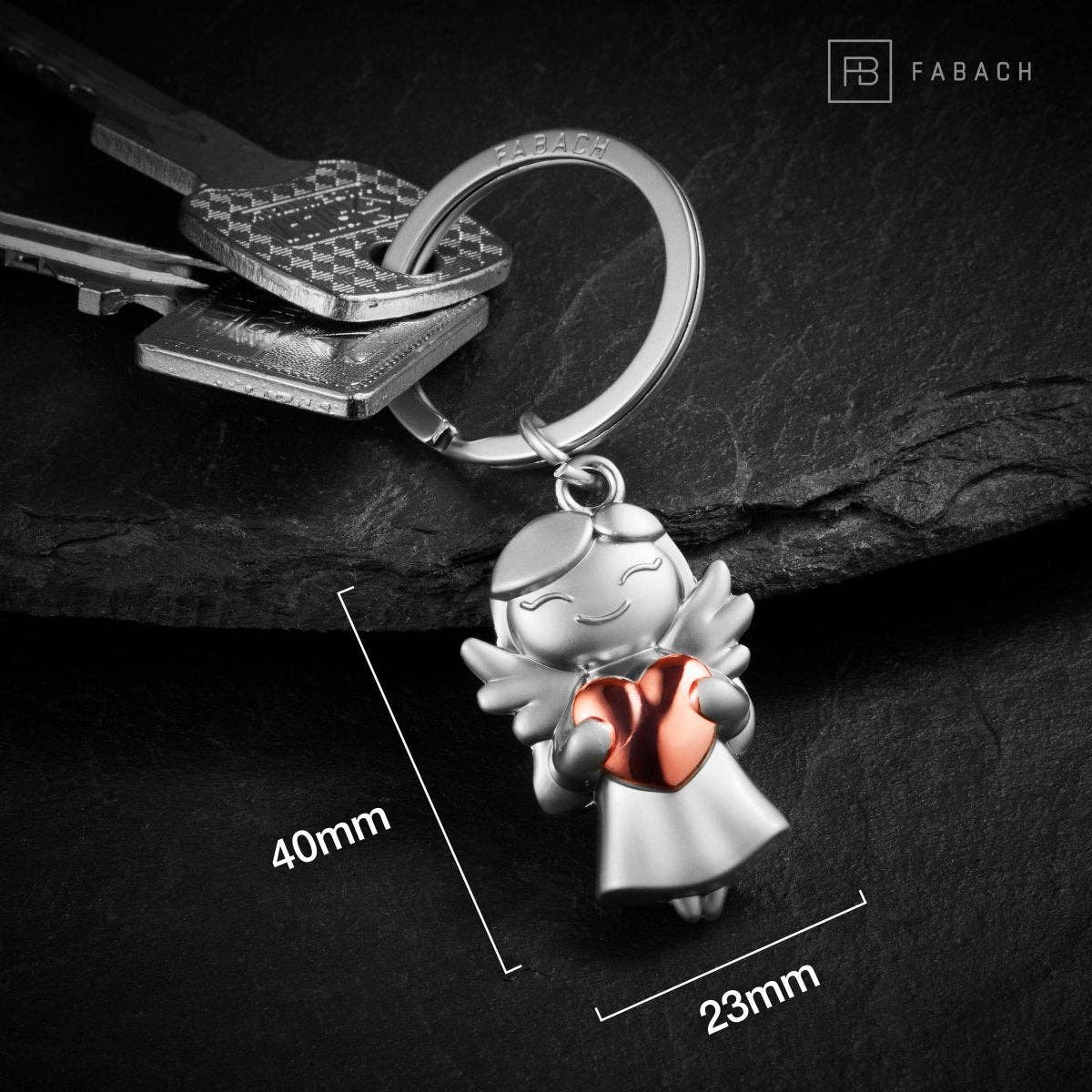 FABACH – Die Schlüsselanhänger-Schmiede - Wholesale Keychain - Unisex - “Star” guardian angel keychain - lucky angel with heart - angel lucky charm9