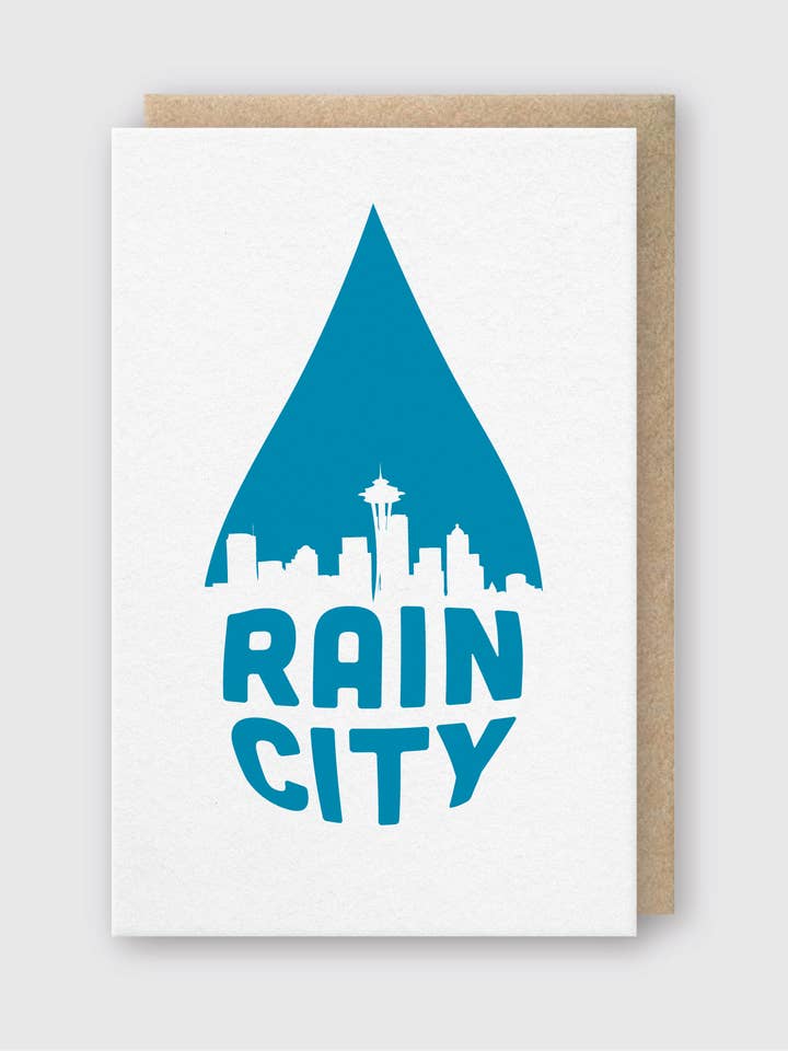 Grußkarte Rain City für den Großhandel von Pike Street Press