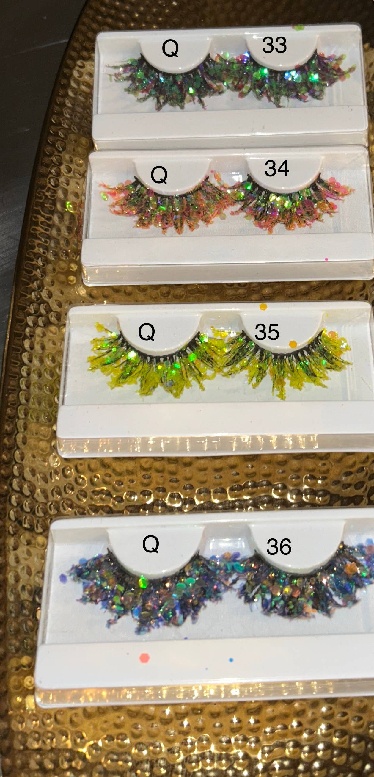 SugarQuoteMeNot LLC - Wholesale False/Fake Eyelashes - Glam Glow-in-the-Dark & Luminous Glitter Glam Eyelashes10