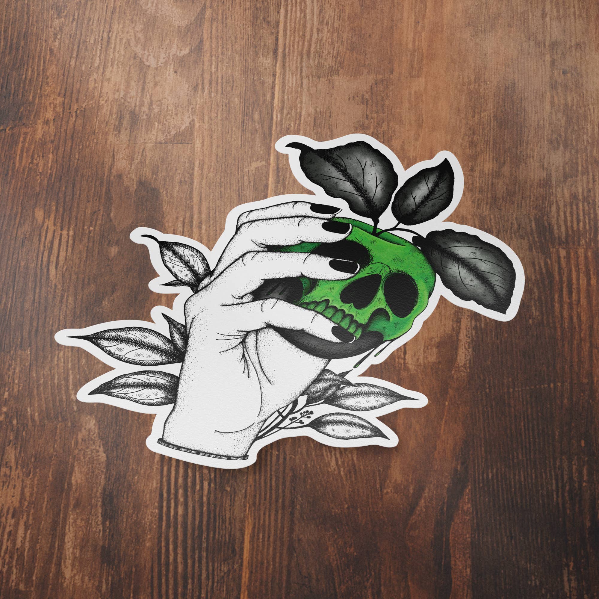 Print is Dead – wholesale Sticker – Skull Apple - Vinyl Sticker1
