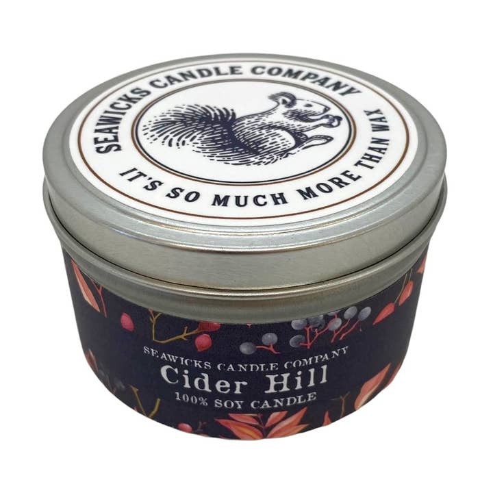 Cider Hill 100% Soy Large Travel Tin for wholesale by Seawicks Candle Company