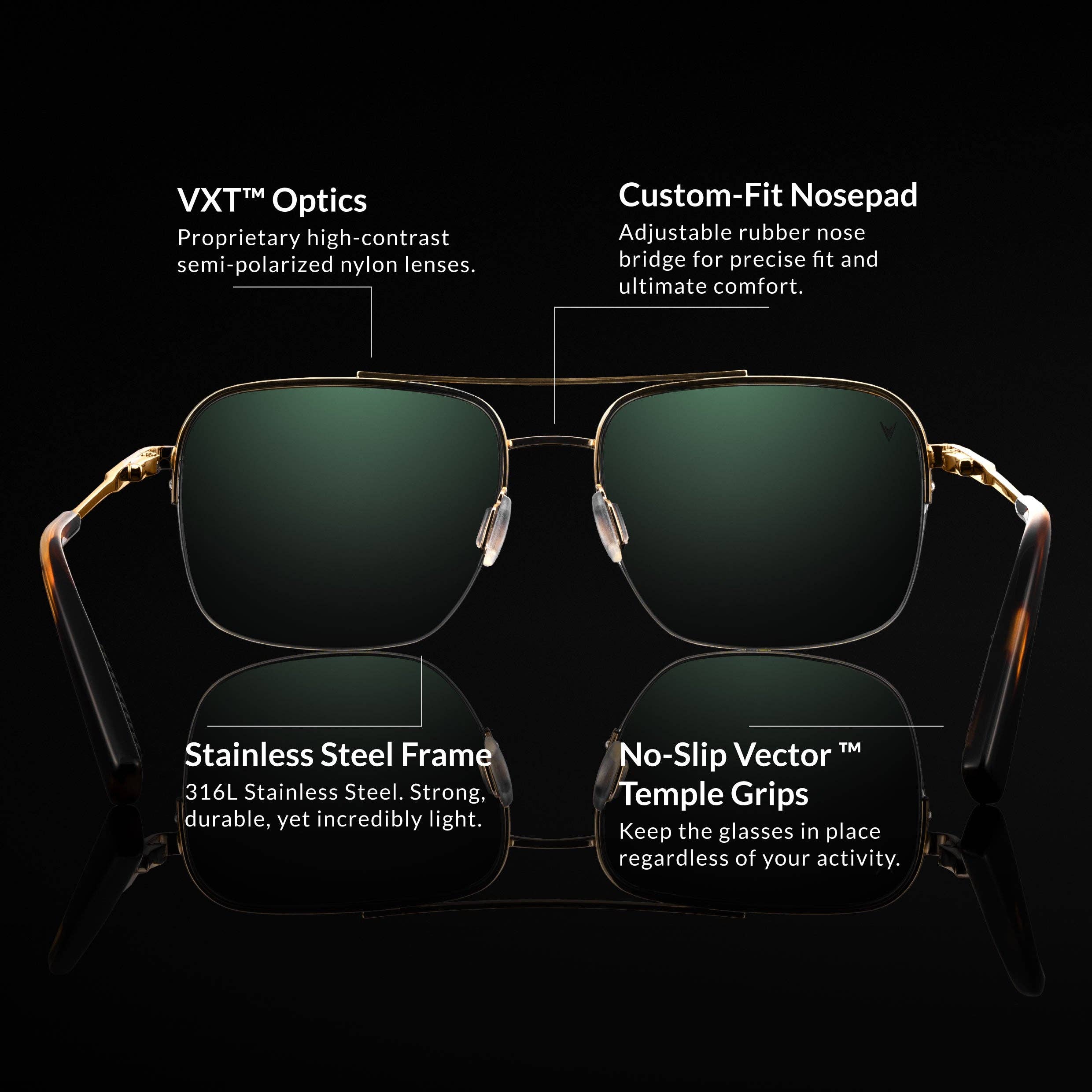 Vincero - Wholesale Sunglasses - Unisex - The Marshall - Gold3