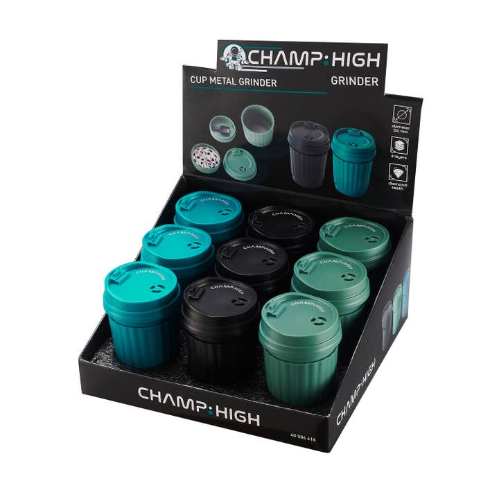 metalen design specerijenmolen koffiekopje - CHAMP HIGH voor wholesale door Champ by Polyflame