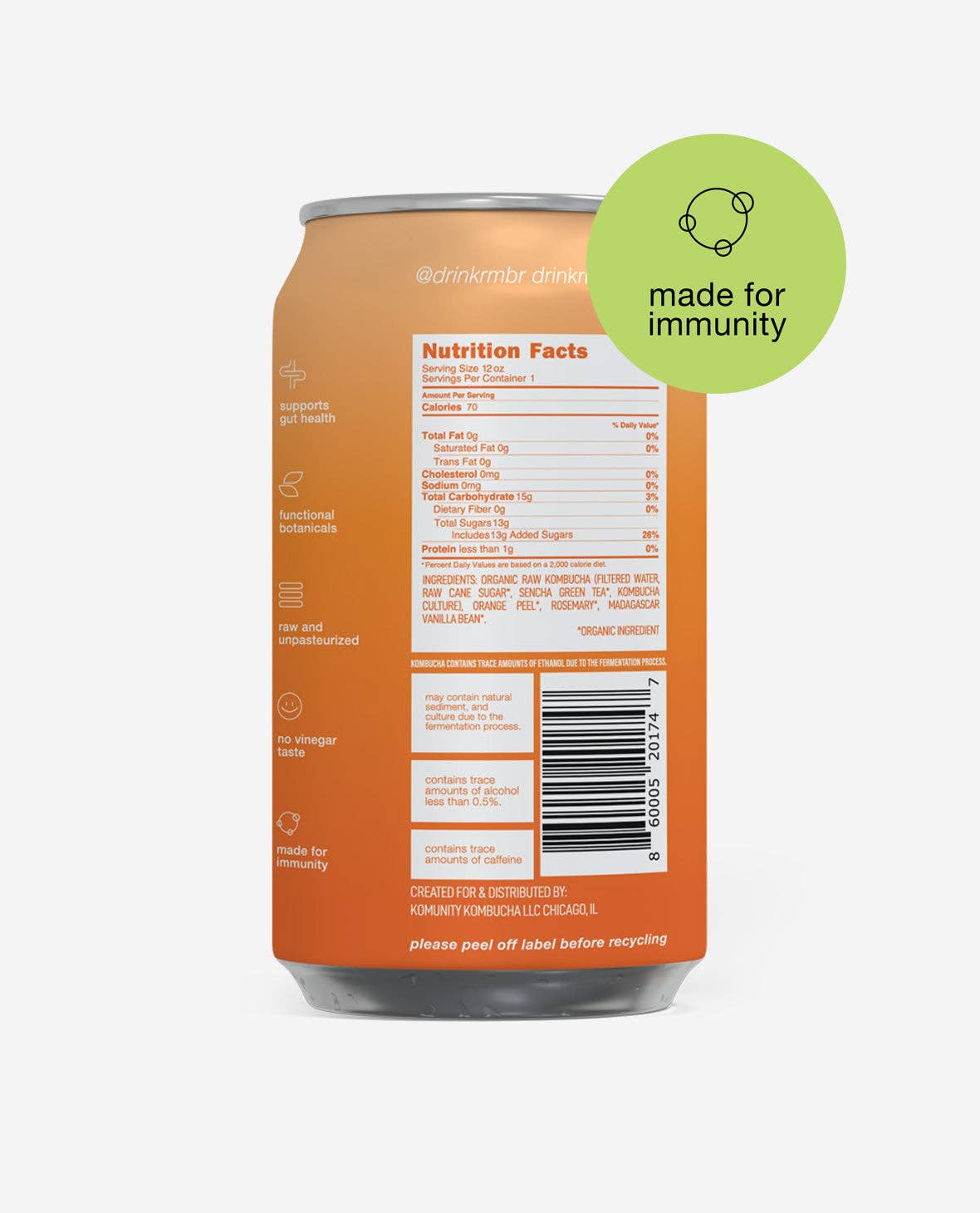 RMBR Kombucha – Kombuchá por atacado – Bellini Cremoso - Kombucha de Chá Verde4