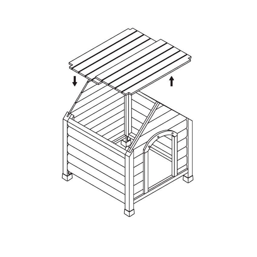 Croci – cama - Cão por atacado – Cama de madeira para cachorro — Chalet - Croci3