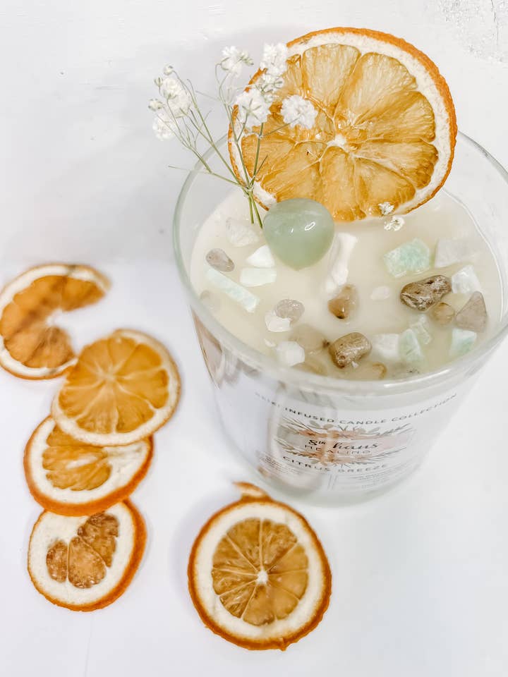 Økologisk bivoks Candle Citrus Breeze for engroshandel hos 8th Haus Healing
