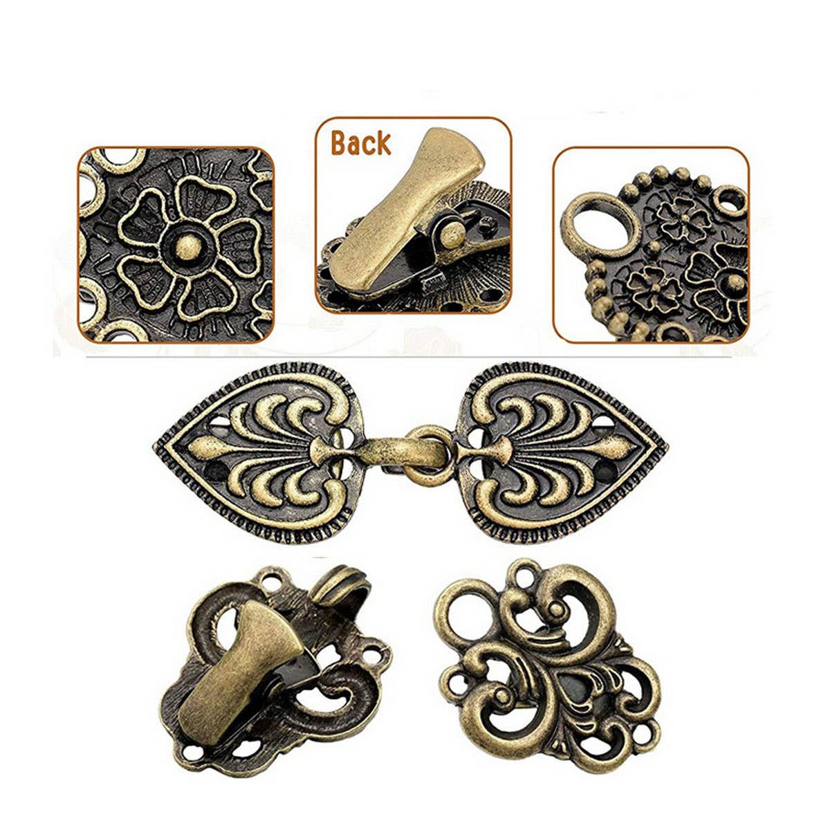 ACCITY - Wholesale Scarf Clip - Women's - NEW CHINESE RETRO ALLOY SHAWL CLIP CREATIVE HOLLOW_CWMM218918