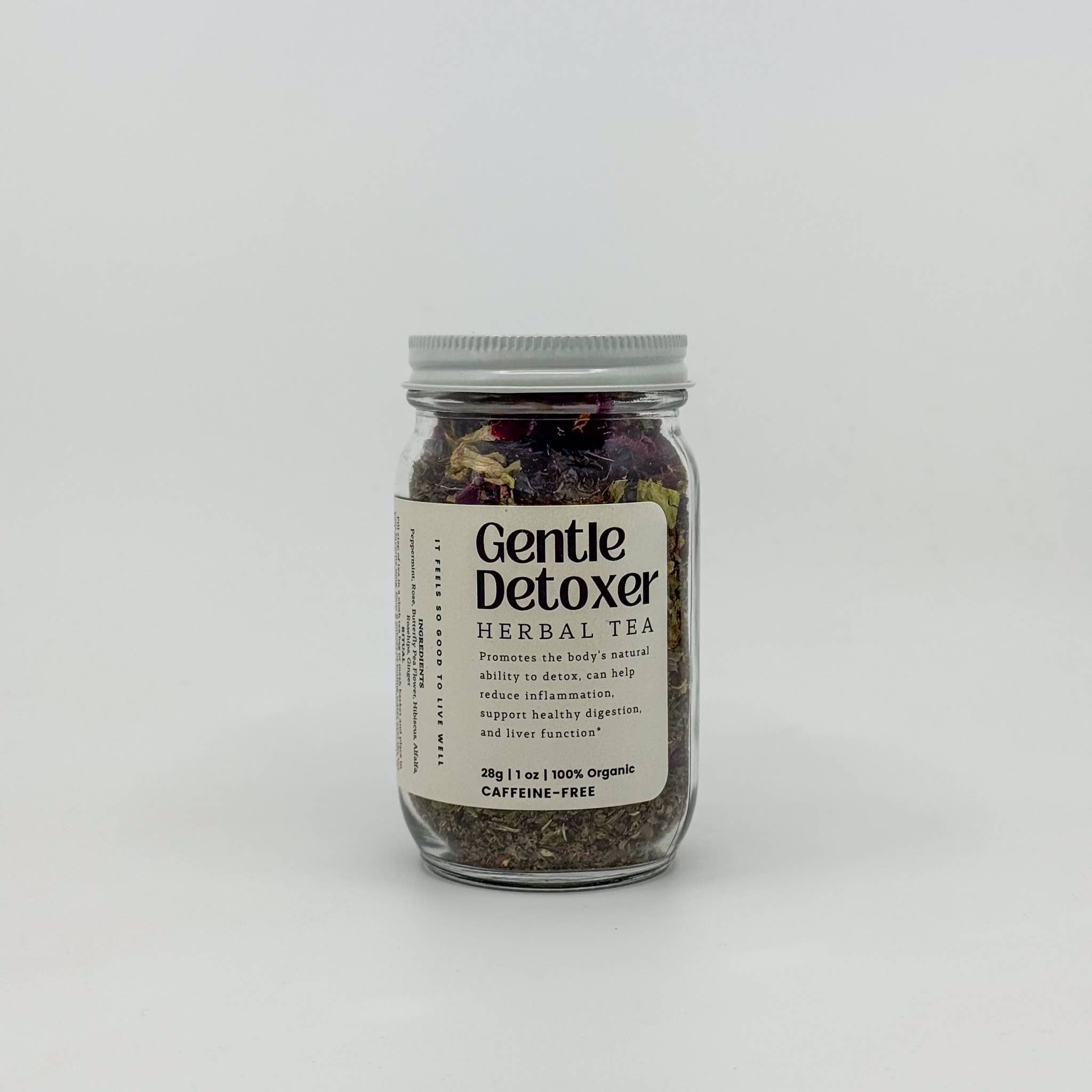 Daily Ritual Apothecary - Wholesale Loose Tea - Gentle Detoxer Loose Leaf Herbal Tea | Glass Jar