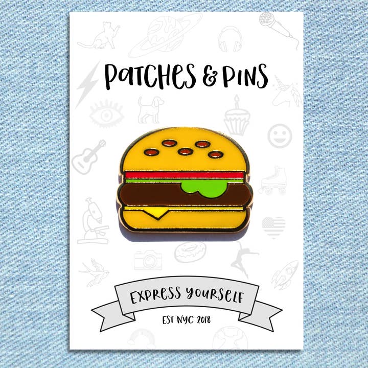 Burger Emaille für den Großhandel von Patches and Pins