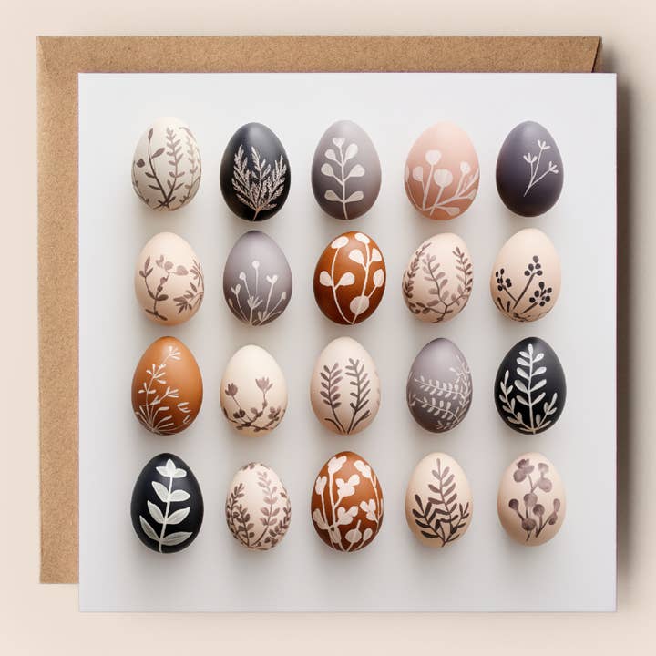 Sprig Painted Easter Eggs 2D Printed Card for wholesale by Good Post Day