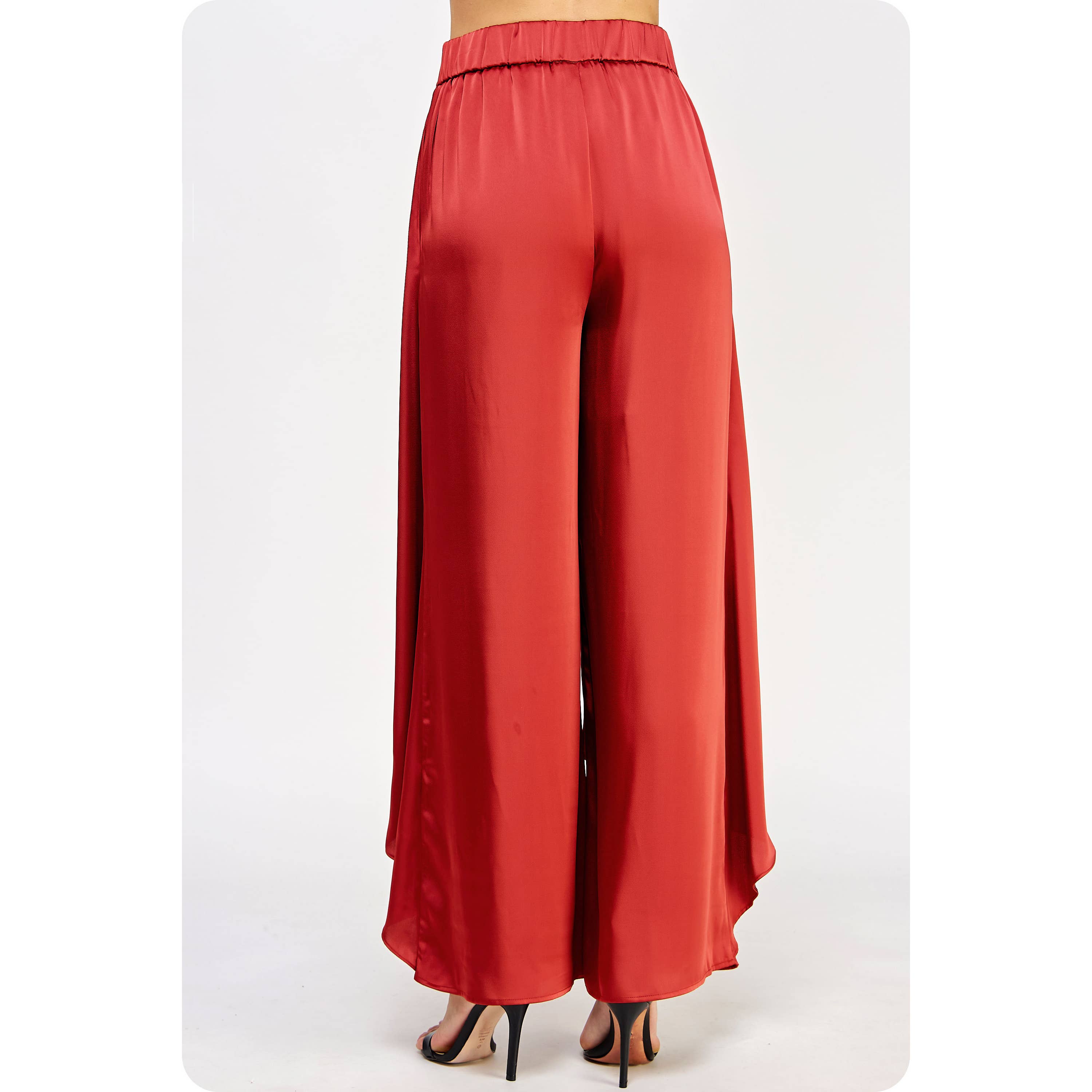 Strut & Bolt – Engroshandel Bukser - Dame – Overlay Satin Bukser Med Brede Ben14