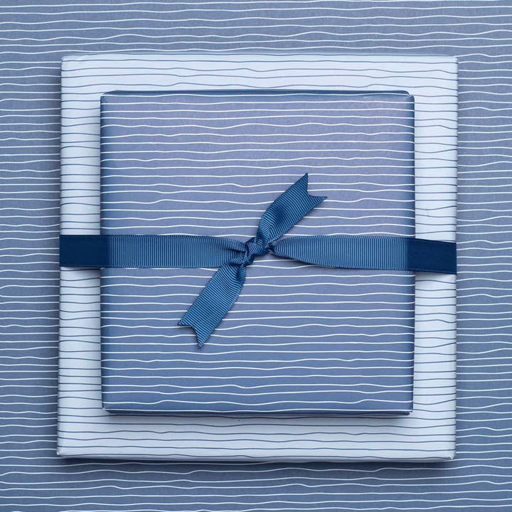 My Pretty Circus - Wholesale Flat Wrap - Water blue wrapping paper, double-sided recycled paper