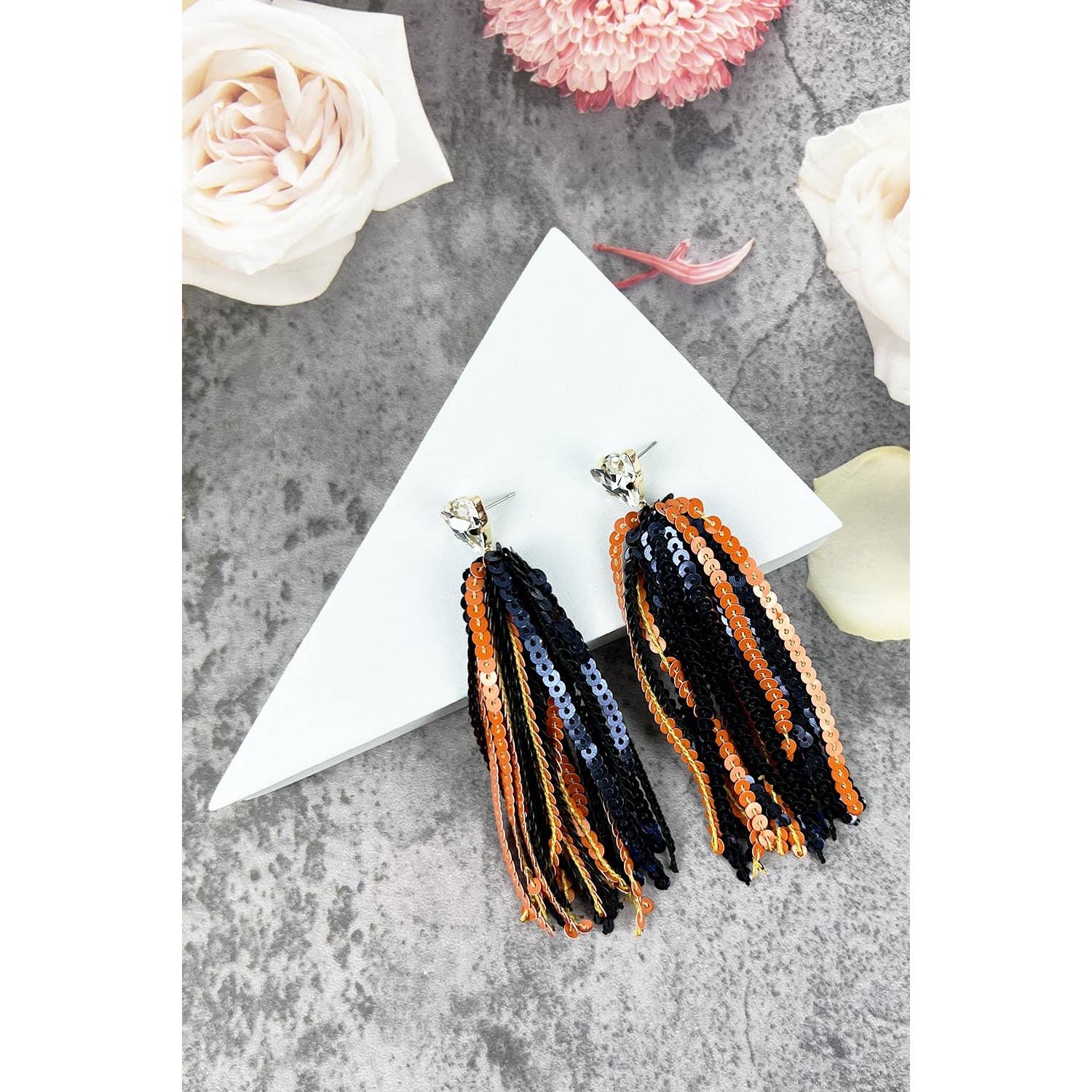 JHP Collection - Wholesale Dangle Earrings - GAME DAY SHINNY DROP SPORTS SEQUINS POST EARRINGS6