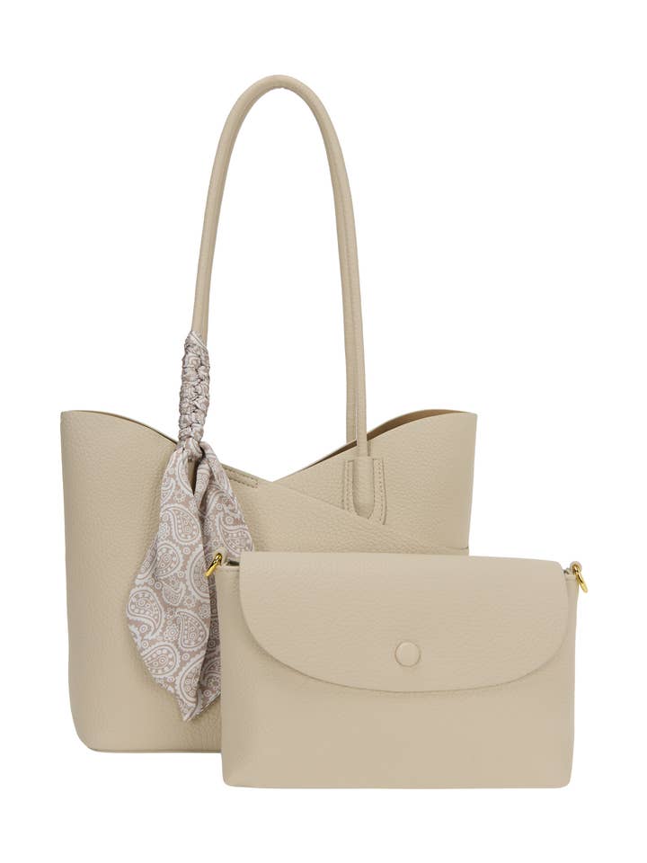 LYNNEA 2-IN-1 Tote Zip-Up Bag Set Women (87041067-LY02) for wholesale by DreiMaster